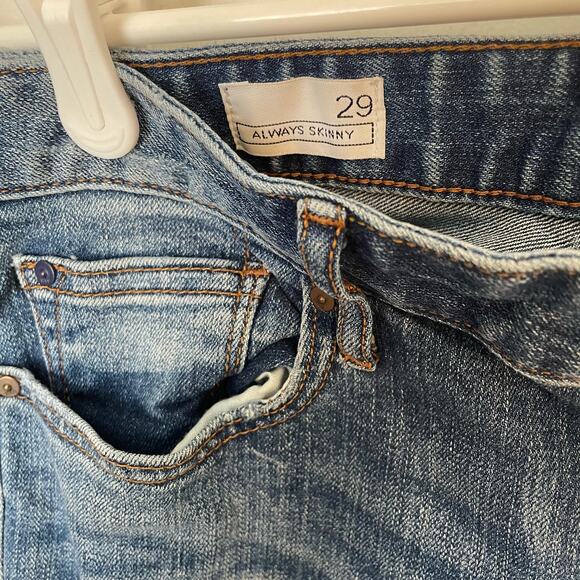 Gap 1969 Always Skinny Distressed Medium Wash Jeans - Picture 3 of 8